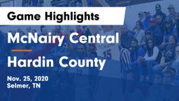 McNairy Central  vs Hardin County  Game Highlights - Nov. 25, 2020