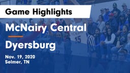McNairy Central  vs Dyersburg  Game Highlights - Nov. 19, 2020