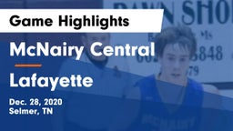 McNairy Central  vs Lafayette  Game Highlights - Dec. 28, 2020