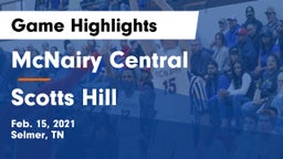 McNairy Central  vs Scotts Hill  Game Highlights - Feb. 15, 2021