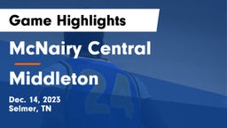 McNairy Central  vs Middleton Game Highlights - Dec. 14, 2023