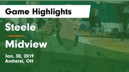 Steele  vs Midview  Game Highlights - Jan. 30, 2019