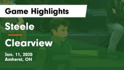 Steele  vs Clearview  Game Highlights - Jan. 11, 2020