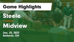 Steele  vs Midview  Game Highlights - Jan. 25, 2022