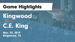Kingwood  vs C.E. King  Game Highlights - Nov. 23, 2019