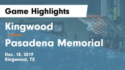 Kingwood  vs Pasadena Memorial  Game Highlights - Dec. 18, 2019