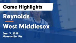 Reynolds  vs West Middlesex   Game Highlights - Jan. 3, 2018