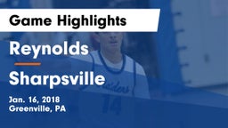 Reynolds  vs Sharpsville  Game Highlights - Jan. 16, 2018
