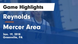 Reynolds  vs Mercer Area  Game Highlights - Jan. 19, 2018