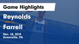 Reynolds  vs Farrell  Game Highlights - Dec. 18, 2018