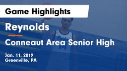 Reynolds  vs Conneaut Area Senior High Game Highlights - Jan. 11, 2019