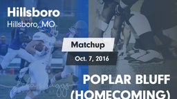 Matchup: Hillsboro HS vs. POPLAR BLUFF (HOMECOMING) 2016