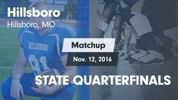 Matchup: Hillsboro HS vs. STATE QUARTERFINALS 2016