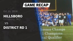 Recap: Hillsboro  vs. DISTRICT RD 1 2016