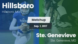 Matchup: Hillsboro HS vs. Ste. Genevieve  2017