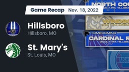 Recap: Hillsboro  vs. St. Mary's  2022