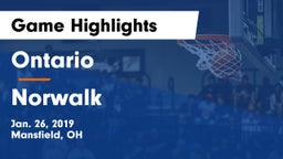 Ontario  vs Norwalk  Game Highlights - Jan. 26, 2019