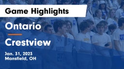 Ontario  vs Crestview  Game Highlights - Jan. 31, 2023