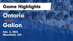 Ontario  vs Galion  Game Highlights - Feb. 2, 2023