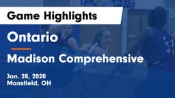 Ontario  vs Madison Comprehensive  Game Highlights - Jan. 28, 2020