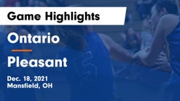 Ontario  vs Pleasant  Game Highlights - Dec. 18, 2021