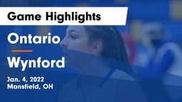 Ontario  vs Wynford  Game Highlights - Jan. 4, 2022