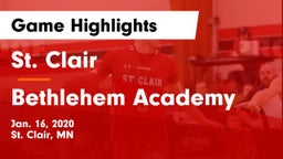 St. Clair  vs Bethlehem Academy  Game Highlights - Jan. 16, 2020