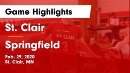 St. Clair  vs Springfield  Game Highlights - Feb. 29, 2020