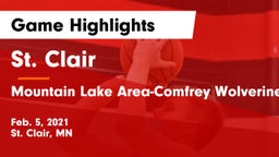St. Clair  vs Mountain Lake Area-Comfrey Wolverines Game Highlights - Feb. 5, 2021