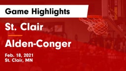St. Clair  vs Alden-Conger  Game Highlights - Feb. 18, 2021