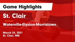 St. Clair  vs Waterville-Elysian-Morristown  Game Highlights - March 24, 2021