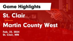 St. Clair  vs Martin County West  Game Highlights - Feb. 22, 2024