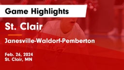 St. Clair  vs Janesville-Waldorf-Pemberton  Game Highlights - Feb. 26, 2024