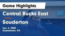 Central Bucks East  vs Souderton  Game Highlights - Jan. 3, 2020