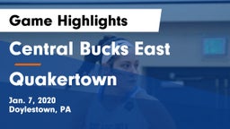 Central Bucks East  vs Quakertown  Game Highlights - Jan. 7, 2020