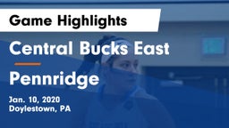 Central Bucks East  vs Pennridge  Game Highlights - Jan. 10, 2020