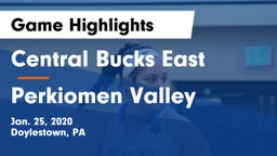 Central Bucks East  vs Perkiomen Valley  Game Highlights - Jan. 25, 2020