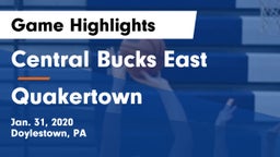 Central Bucks East  vs Quakertown  Game Highlights - Jan. 31, 2020