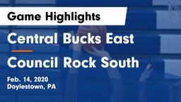 Central Bucks East  vs Council Rock South  Game Highlights - Feb. 14, 2020