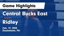 Central Bucks East  vs Ridley  Game Highlights - Feb. 19, 2020