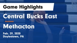 Central Bucks East  vs Methacton  Game Highlights - Feb. 29, 2020