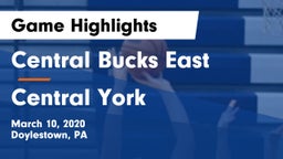 Central Bucks East  vs Central York  Game Highlights - March 10, 2020