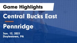 Central Bucks East  vs Pennridge  Game Highlights - Jan. 12, 2021