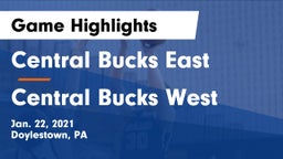 Central Bucks East  vs Central Bucks West  Game Highlights - Jan. 22, 2021