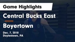 Central Bucks East  vs Boyertown  Game Highlights - Dec. 7, 2018