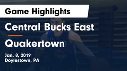 Central Bucks East  vs Quakertown  Game Highlights - Jan. 8, 2019