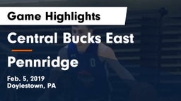 Central Bucks East  vs Pennridge  Game Highlights - Feb. 5, 2019