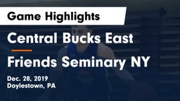 Central Bucks East  vs Friends Seminary NY Game Highlights - Dec. 28, 2019