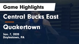 Central Bucks East  vs Quakertown  Game Highlights - Jan. 7, 2020