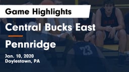 Central Bucks East  vs Pennridge  Game Highlights - Jan. 10, 2020
